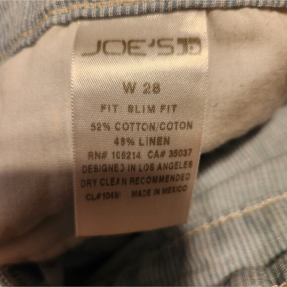 Joes Jeans Weekender Linen Cotton Blend Striped Pants 28 - Picture 8 of 9